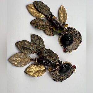 Vintage Chipita onyx earrings